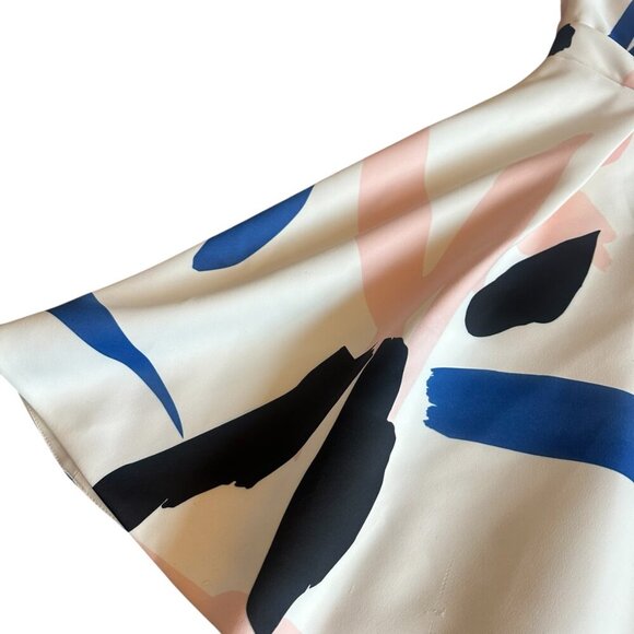 Elliatt Headway Abstract Print Scuba Skater Dress Mini Open Back Size Medium - Picture 7 of 15
